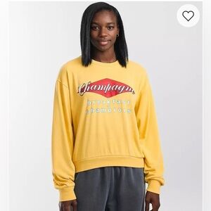 Mustard color Champagne pullover sweatshirt